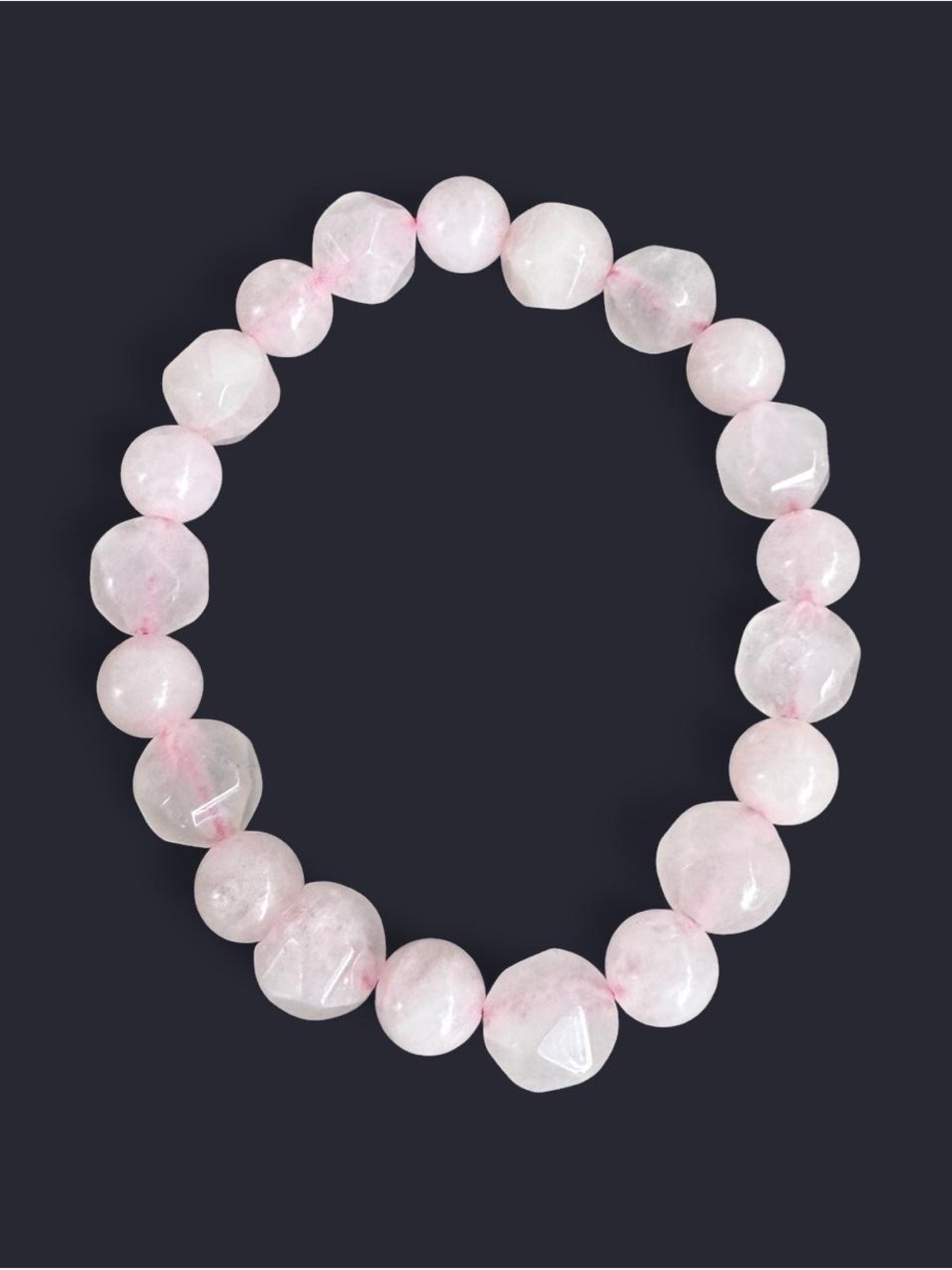 Rose Quartz Gemstone Bead Bracelet